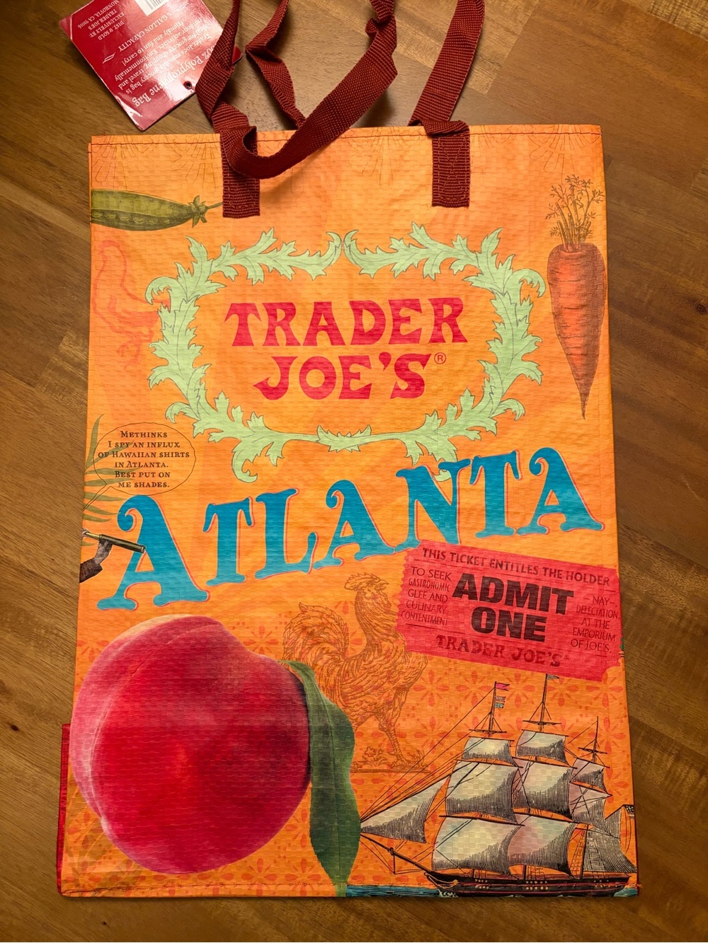 Trader Joe’s Atlanta Reusable Grocery Tote - Picture 2 of 5